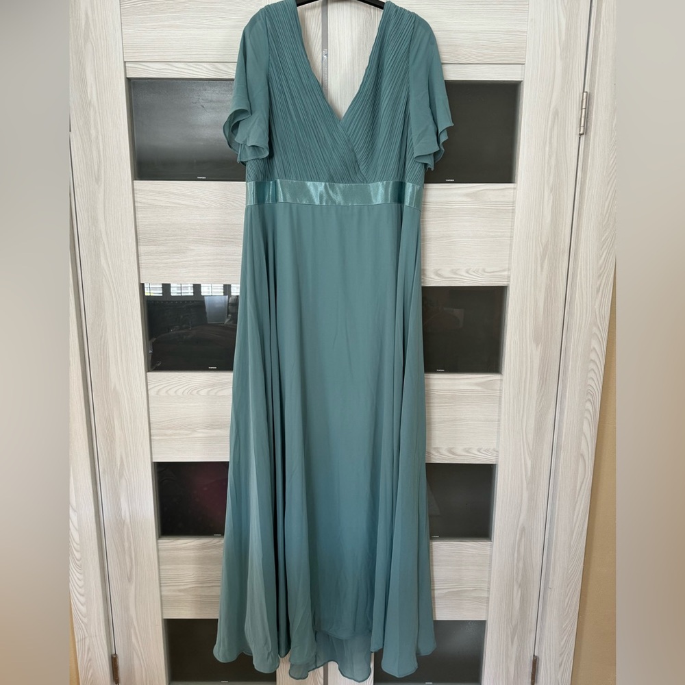 Sea Green bridesmaid/ formal maxi dress